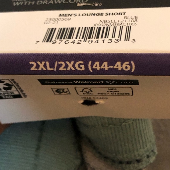 No Boundaries Men's Lounge Shorts Navy with Palm Trees/Flamingos Size 2XL NWT - Picture 6 of 7